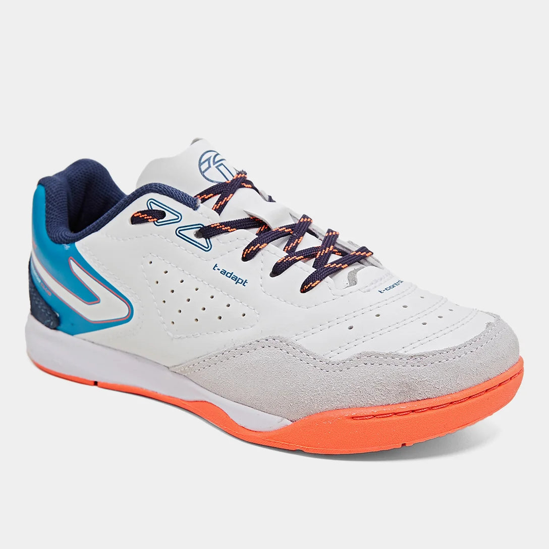 Chuteira Futsal Infantil Topper Dominator Club V Branco Azul