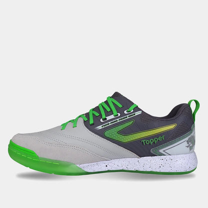 Chuteira Futsal Topper Lethal Masculina Chumbo Verde