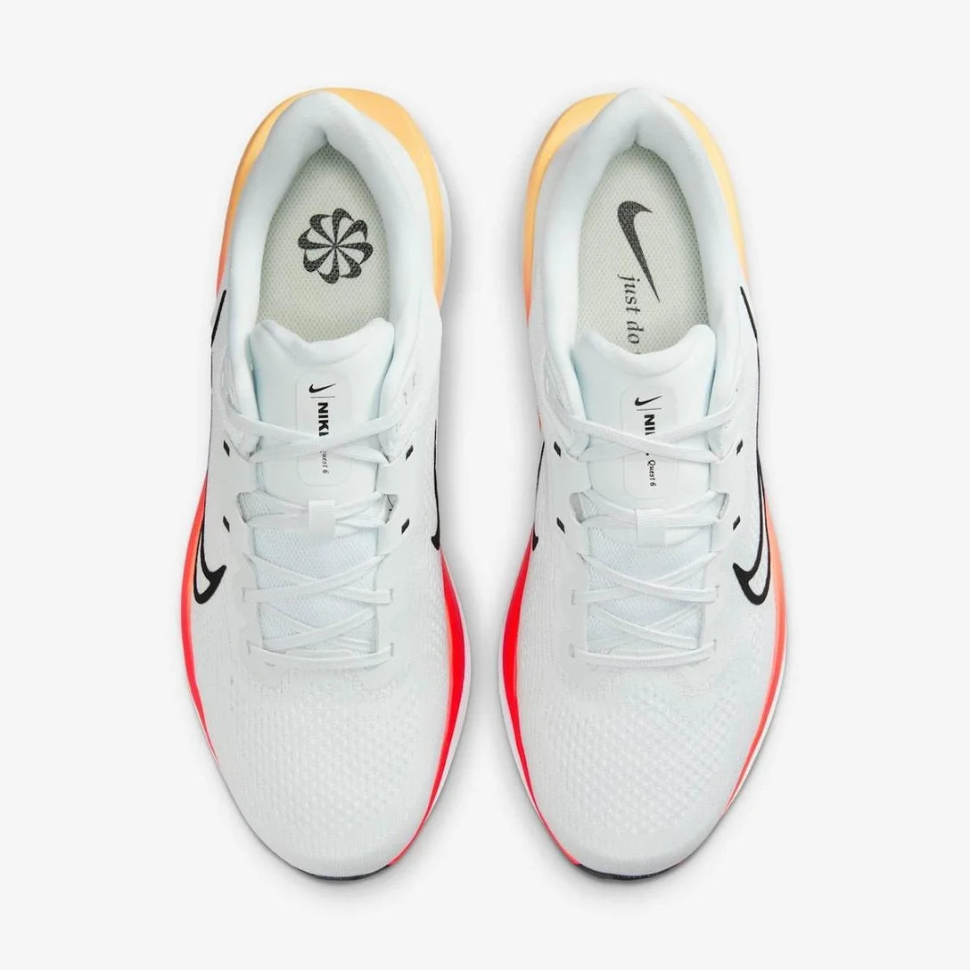 Tênis Nike Quest 6 Masculino - Branco Laranja